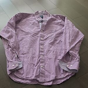 Tailorbyrd Men's Purple Gingham Button Down Shirt